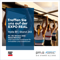 EXPO REAL 2023: pm.a und CONVIS sind dabei!
